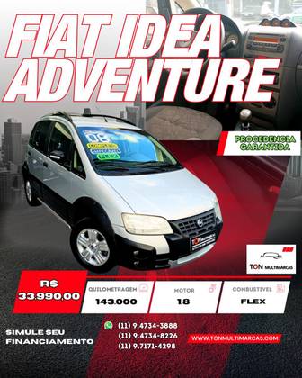 FIAT IDEA 1.8 MPI ADVENTURE 8V FLEX 4P MANUAL FIAT IDEA 1.8 MPI ADVENTURE 8V FLEX 4P MANUAL